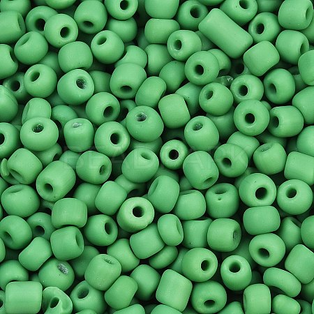 Frosted Opaque 6/0 Glass Seed Beads SEED-R029-4mm-A10-1