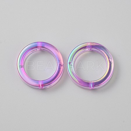 Plating Acrylic Beads LS-MACR-WH0010-20B-03-1