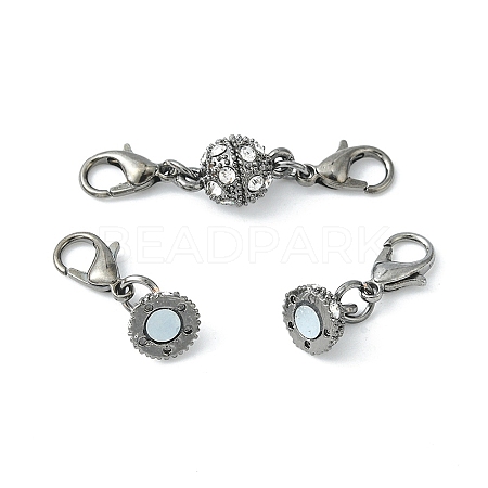 1Pc Alloy Crystal Rhinestone Magnetic Clasps ALRI-YW0001-11B-1