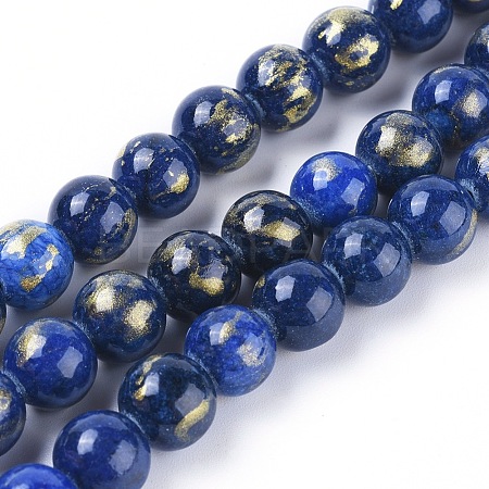 Natural Mashan Jade Beads Strands G-F670-A15-6mm-1