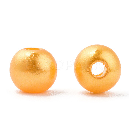 Spray Painted ABS Plastic Imitation Pearl Beads OACR-T015-05A-18-1