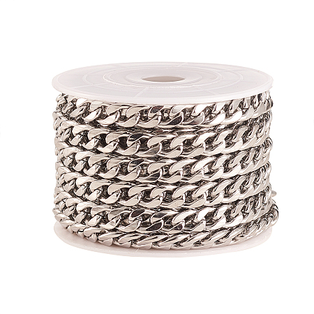 304 Stainless Steel Cuban Link Chains CHS-CJ0001-27B-1