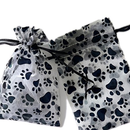 Printed Organza Drawstring Bags PW-WG8028D-08-1