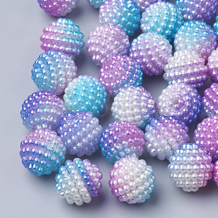 Imitation Pearl Acrylic Beads OACR-T004-10mm-08-1