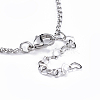 304 Stainless Steel Rolo Chain Lariat Necklace Making AJEW-JB00491-3