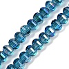 Electroplate Transparent Glass Beads Strands EGLA-B011-08A-HR01-1