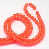 Baking Paint Imitation Jade Glass Round Bead Strands DGLA-Q021-6mm-32-3