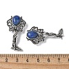 Angel Brass Natural Lapis Lazuli Pendants KK-D361-02AS-16-3