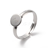 Non-Tarnish 304 Stainless Steel Pad Ring Settings X-STAS-K278-11B-P-1