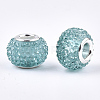 Resin Rhinestone European Beads RPDL-T002-03B-2