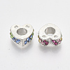Platinum Plated Alloy European Beads MPDL-S067-14-3