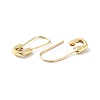 Safety Pin Shape Rack Plating Brass Hoop Earrings for Woman EJEW-F310-02G-2