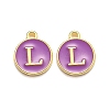 Golden Plated Alloy Enamel Charms LS-ENAM-Q437-12L-1