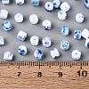 Opaque Picasso Glass Beads SEED-Q039-05A-A02-4