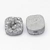 Electroplated Natural Druzy Quartz Crystal Beads G-G888-05E-2