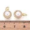 Brass Micro Pave Clear Cubic Zirconia Charms KK-N287-26G-3