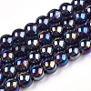 Electroplate Transparent Glass Beads Strands GLAA-T032-T6mm-AB03-1