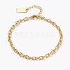 Brass Cable Chain Bracelets BJEW-H537-12G-1