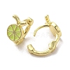Lemon Shape Rack Plating Brass Hoop Earrings EJEW-A031-09G-2