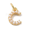 Rack Plating Brass with ABS Plastic Imitation Pearl Charms KK-B092-30C-G-1