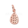Brass Micro Pave Cubic Zirconia Pendants KK-I614-064RG-2