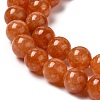 Natural Dyed White Jade Beads Strands G-M402-C03-08-3