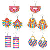 DIY Diamond Painting Geometric Acrylic Earring Kit DIY-TAC0021-19-8