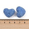 Heart Shaped Polymer Clay Rhinestone Beads CLAY-NH0002-02E-3