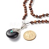 108 Mala Prayer Beads Necklace NJEW-JN03775-5