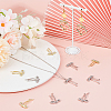 12Pcs 2 Colors Alloy Micro Pave Cubic Zirconia Pendants FIND-BBC0003-41-4