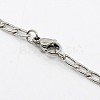 Tarnish Resistant Curb Chain Necklace for Men NJEW-F027-11-3