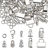 80Pcs 8 Styles Tibetan Style Alloy Cord End FIND-SC0020-98D-1