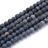 Natural & Dyed Crackle Agate Bead Strands G-T056-10mm-01-1