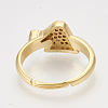 Brass Cubic Zirconia Pendants & Stud Earrings & Adjustable Rings Jewelry Sets SJEW-S043-10-3
