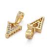 Brass Micro Pave Cubic Zirconia Pendants ZIRC-Z010-01V-2