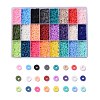 240G 24 Colors Handmade Polymer Clay Beads CLAY-JP0001-07-4mm-1