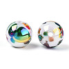 Ocean Theme Printed Opaque Acrylic Beads MACR-T048-07G-2