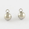 201 Stainless Steel 3D Ball Round Charms Pendants STAS-Q171-08-1