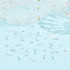 40Pcs 925 Sterling Silver Post Stud Earring Settings STER-DC0001-03-5
