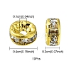 Brass Rhinestone Spacer Beads RB-YW0001-04A-01G-5