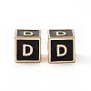 Rack Plating Brass Enamel Beads KK-B060-04G-01D-2
