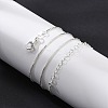 Brass Box Chain Necklaces for Women NJEW-G160-17S-4