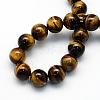 Natural Tiger Eye Round Beads Strands G-S177-14mm-2