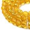 Spray Painted Glass Round Bead Strands DGLA-Q015-6mm-28-4