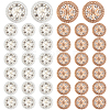 40Pcs 2 Colors Alloy Rhinestone Shank Buttons BUTT-ME0001-29-1