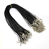 Waxed Cord Necklace Making with Iron Findings X-NJEW-R229-2.0mm-1