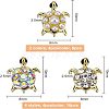 24Pcs 6 Styles Tortoise Zinc Alloy Cabochons MRMJ-OC0002-86-2