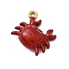 304 Stainless Steel Enamel Pendants STAS-I355-11G-07-2