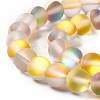 Synthetic Moonstone Beads Strands G-E573-01B-18-4