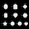 10Pcs Geometry/Teardrop/Heart Pendant/Lantern & Links Silicone Molds DIY-LS0003-27-2